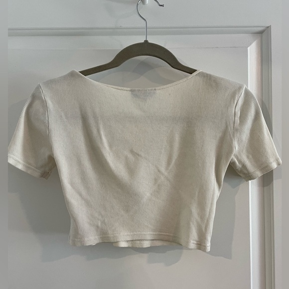 Topshop Cropped white top Size2 - Picture 2 of 5